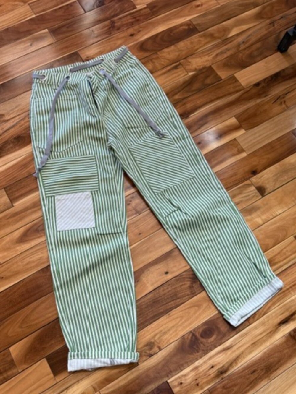 Barrel Jeans Wide Leg Boyfriend Fit  Patchwork Casual Pants